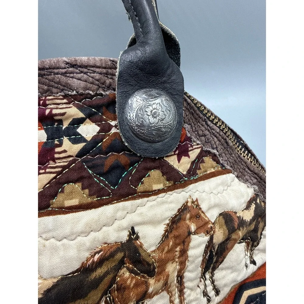 The Glad Rag Co Custom Horse Tapestry Purse Western Handbag Leather Concho